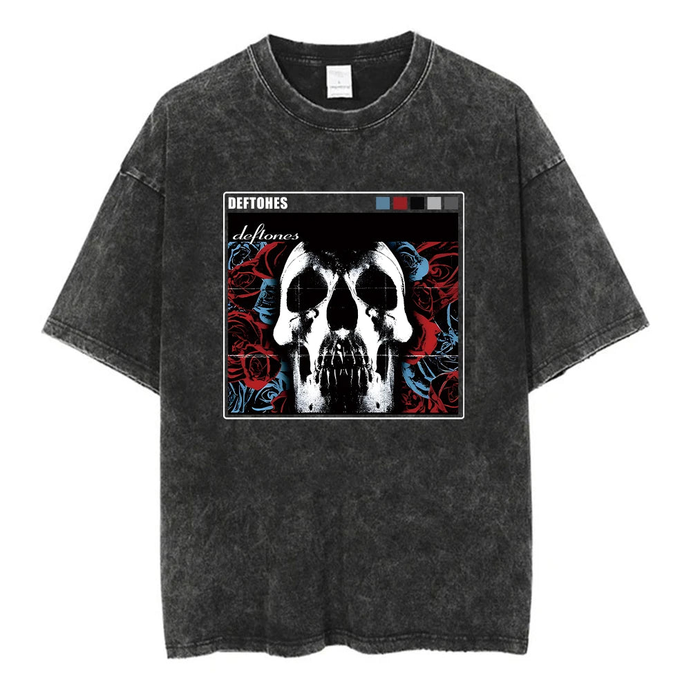 Deftones Band-Diamond Eyes Music Album Cover T-Shirt Metal Rock Clothes Cotton Vintage Short Sleeve Tees For Men Plus Size Tops