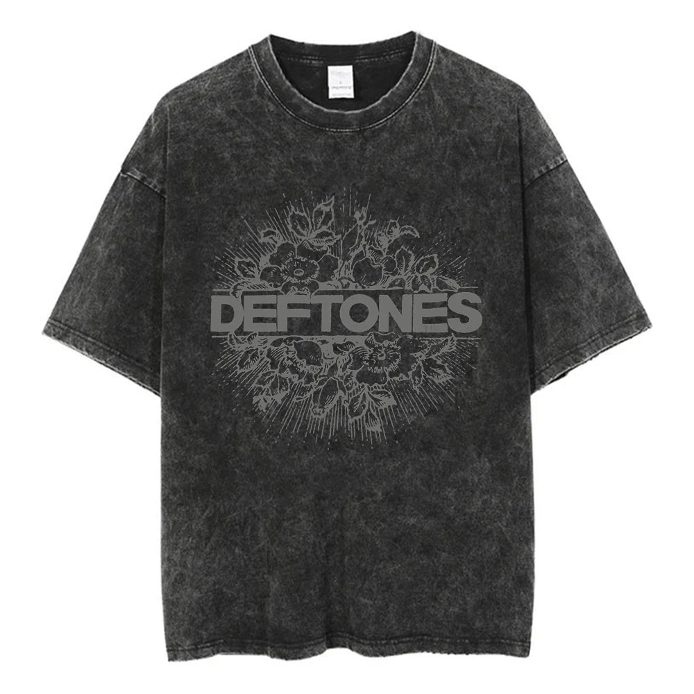 Deftones Band-Diamond Eyes Music Album Cover T-Shirt Metal Rock Clothes Cotton Vintage Short Sleeve Tees For Men Plus Size Tops