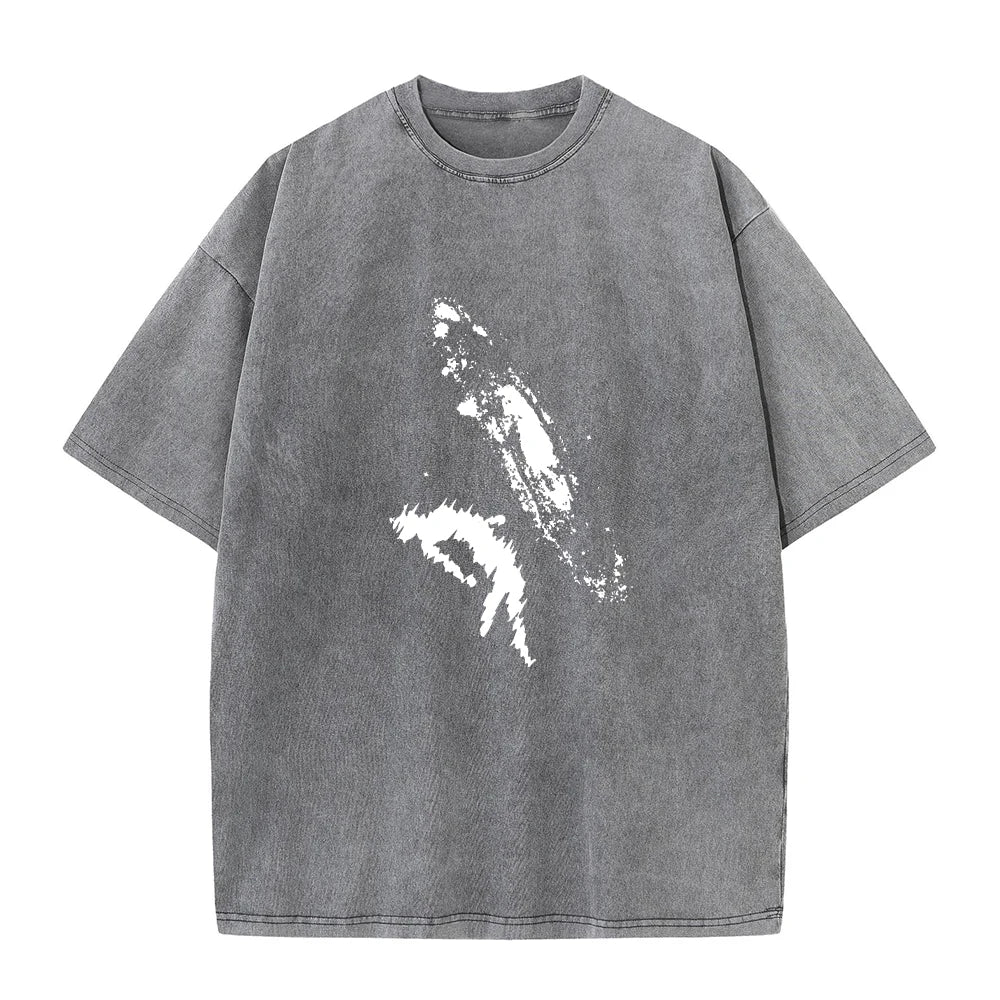 Summer Hot Sale Retro Washed T-Shirt Suitable For Everyday Outings And Commute Printed Short Sleeve Fashion Street Style
