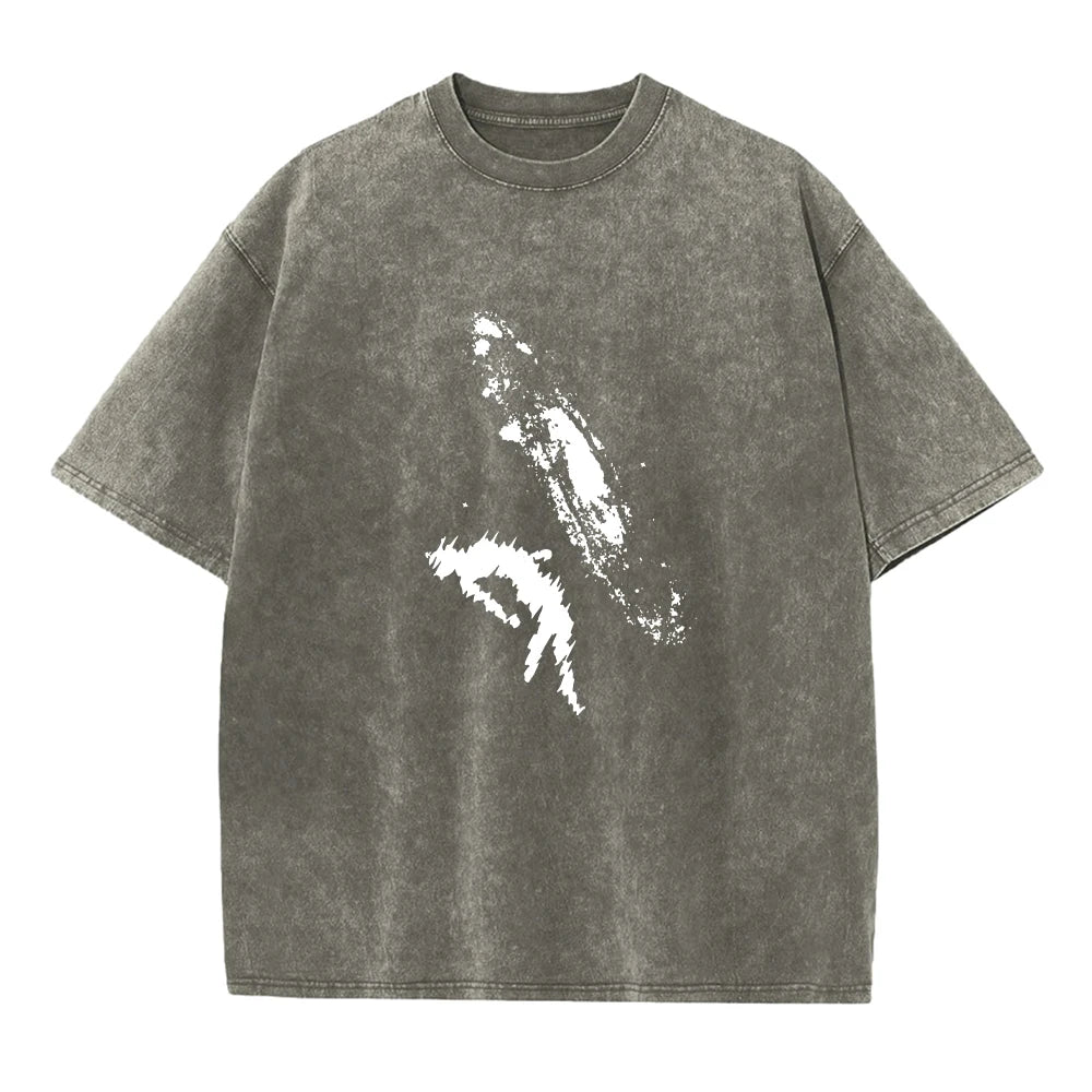 Summer Hot Sale Retro Washed T-Shirt Suitable For Everyday Outings And Commute Printed Short Sleeve Fashion Street Style