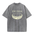 Printed Pure Cotton Washed T-Shirt For Men Round Neck Loose Fit Casual Short Sleeves Suitable For Commute And Trendy Wear