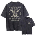 Washed Short Pirates Of The Caribbean Dead Men Tell No Tales Shirt Sleeve Oversized Bookish Shirt Y2k Unisex Top Streetwear