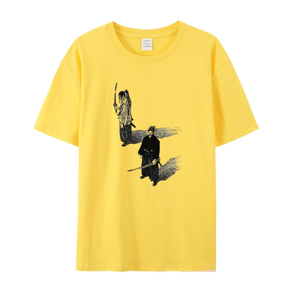 Summer Pure Cotton Printed Short Sleeved Shirt Comfortable And Breathable Suitable For Everyday Commute Loose And Casual Unisex