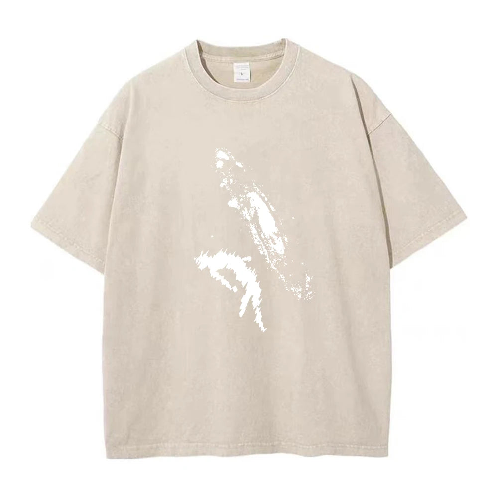 Summer Hot Sale Retro Washed T-Shirt Suitable For Everyday Outings And Commute Printed Short Sleeve Fashion Street Style
