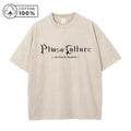 Men's Street Style Washed T-Shirt Trendy Gothic Letter Print Distressed Pure Cotton Short Sleeve Outdoor Commuter Fitness Top