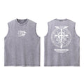 Anime Fullmetal Alchemist Acid Vest 100% Cotton Printed Top Harajuku Retro Gothic Street Fashion Style Black Vest Unisex Summer