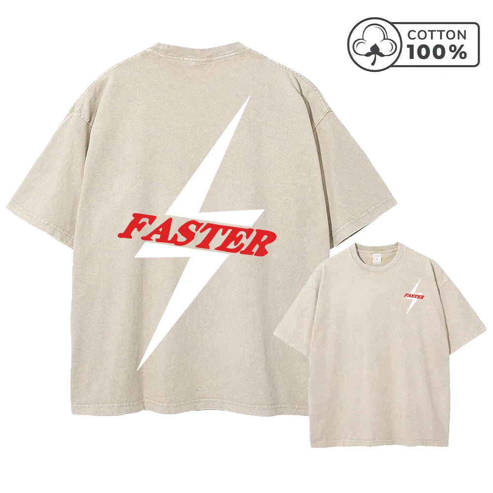 Men's Retro Casual Washed T-Shirt Summer Fashion Snake And Flower Print Pure Cotton Crew Neck Short Sleeve Street Commuter Top