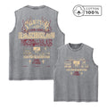 Men's Heavyweight Pure Cotton Washed Sleeveless Vest With Skull Print Retro Distressed And Breathable 2026 Summer New Arrival