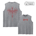 Summer Casual Printed Washed Vest For Men Pure Cotton Sleeveless Vest Fitness And Cycling Fashion Top Multiple Colors Available